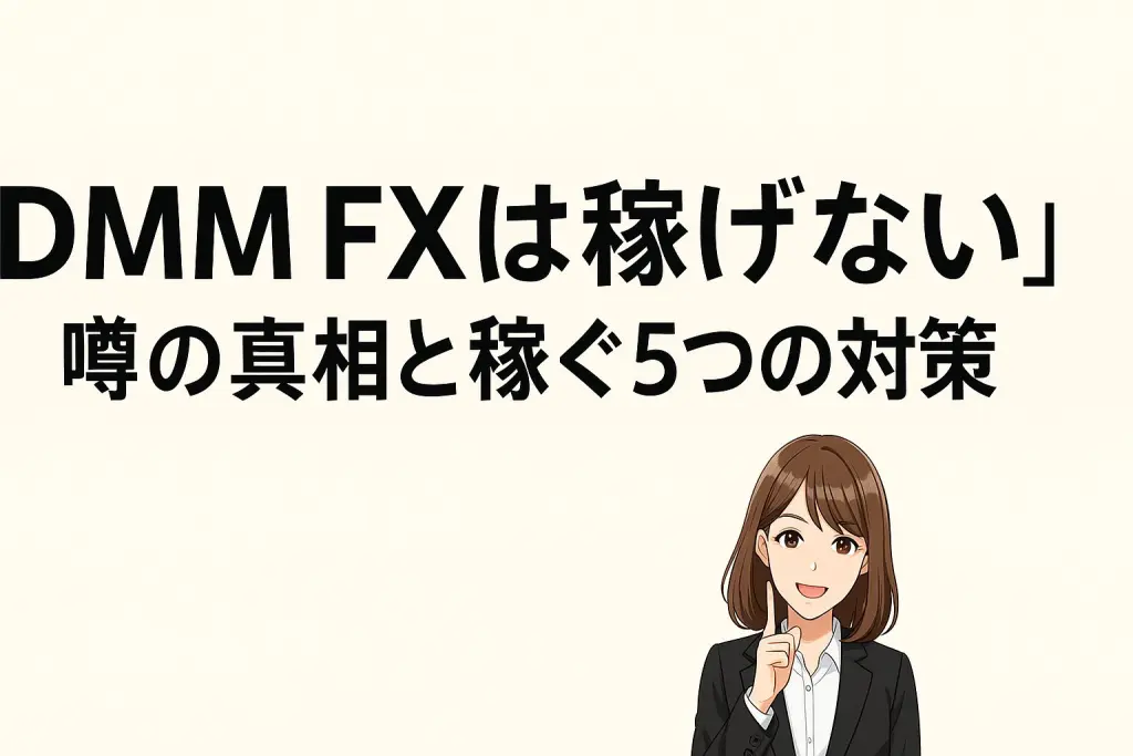 「DMM FXは稼げない」噂の真相と稼ぐ5つの対策