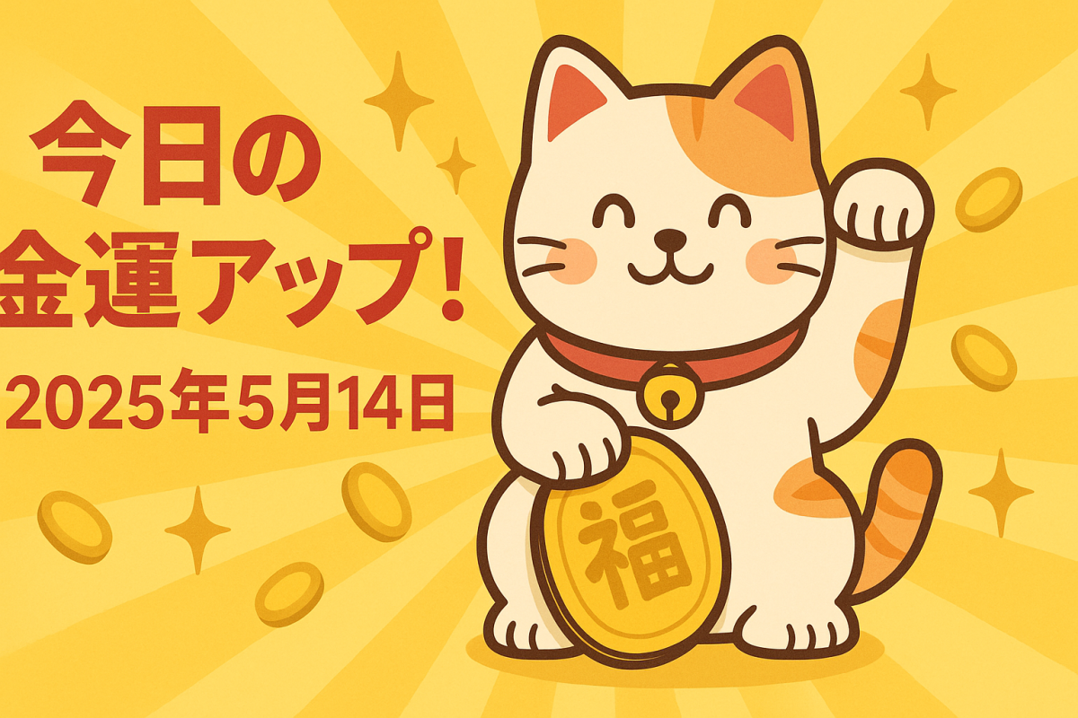 ✨今日の金運アップ!2025年5月14日のポイントまとめ✨