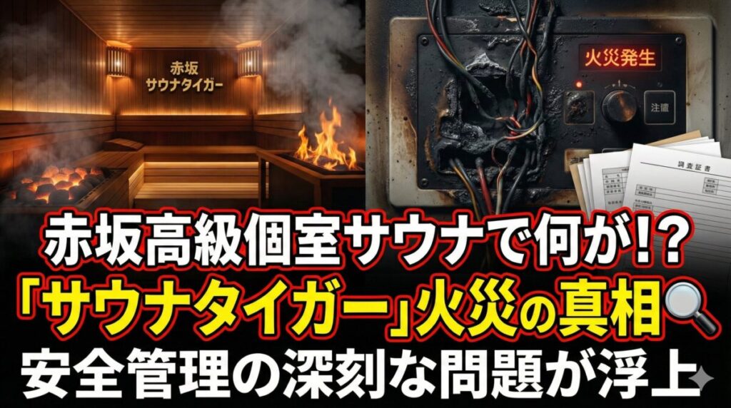 赤坂の高級個室サウナで何が起きたのか？ 「サウナタイガー」火災事件の真相と浮かび上がる安全管理の深刻な問題