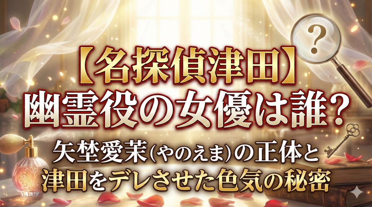 【名探偵津田】幽霊役の女優は誰？矢埜愛茉（やのえま）の正体と津田をデレさせた色気の秘密