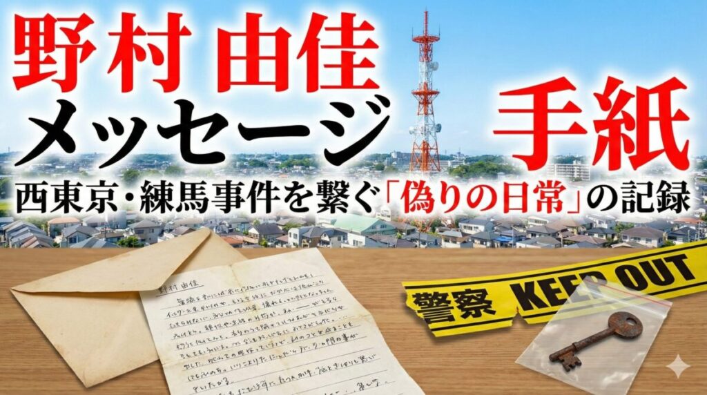 野村 由佳 メッセージ 手紙：西東京・練馬事件を繋ぐ「偽りの日常」の記録
