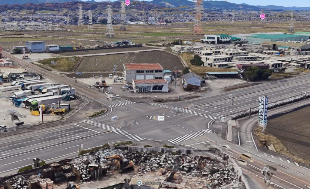 富山市八町の国道8号交差点