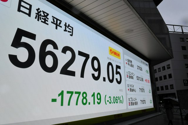 日経平均 1778円安 イラン情勢影響 5万6279円終値 ホルムズ海峡封鎖